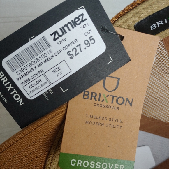 BRIXTON NEW Parsons MP Copper Trucker Hat Snapback - Picture 5 of 5